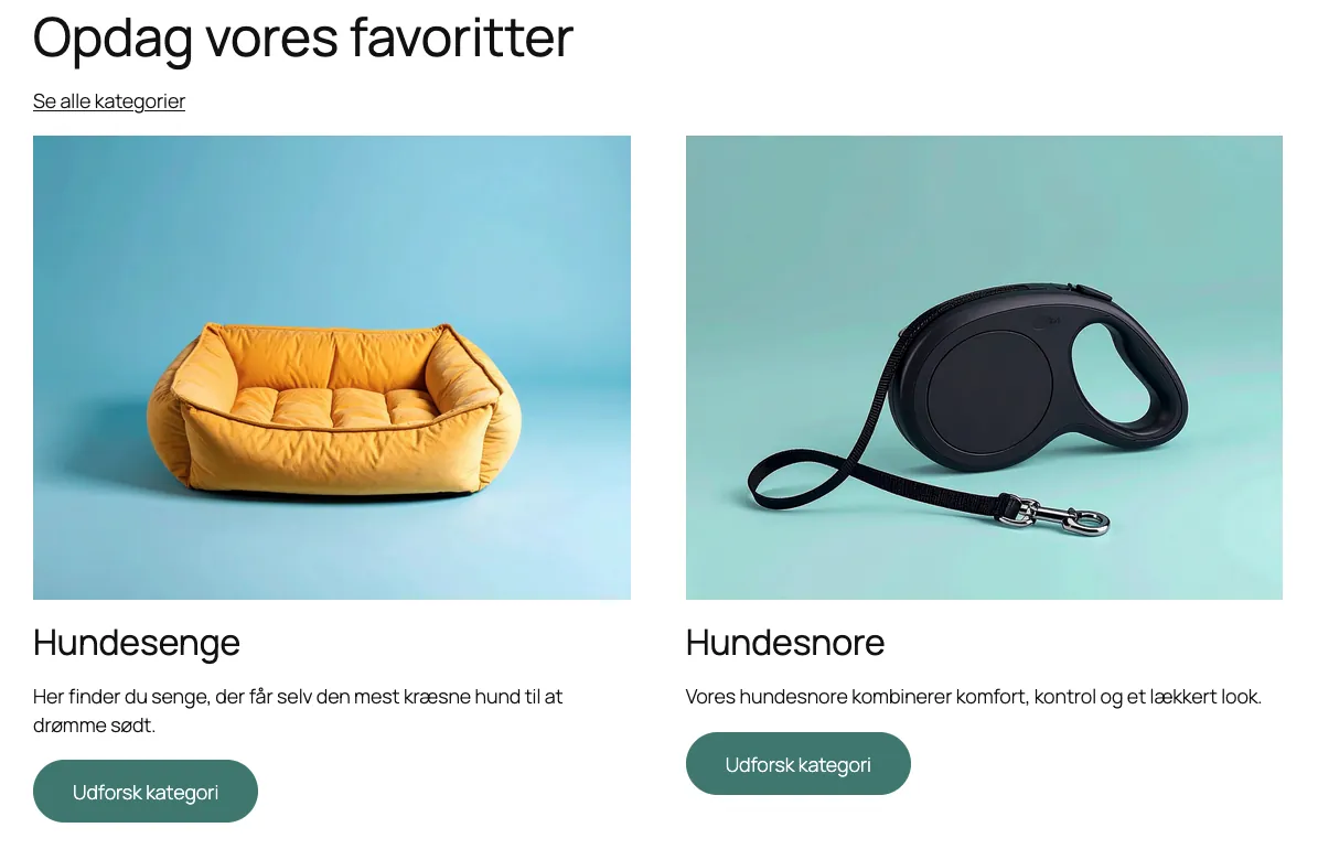 Hundehimlen produktkategorier