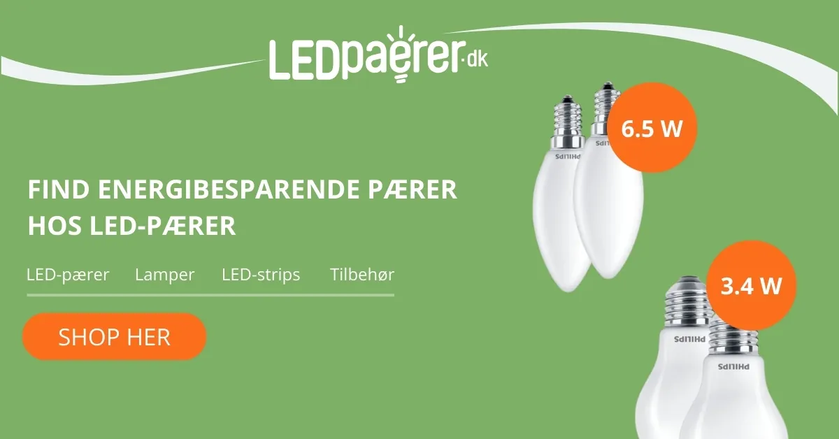 Annoncekreation for LED-pærer i landskabsformat