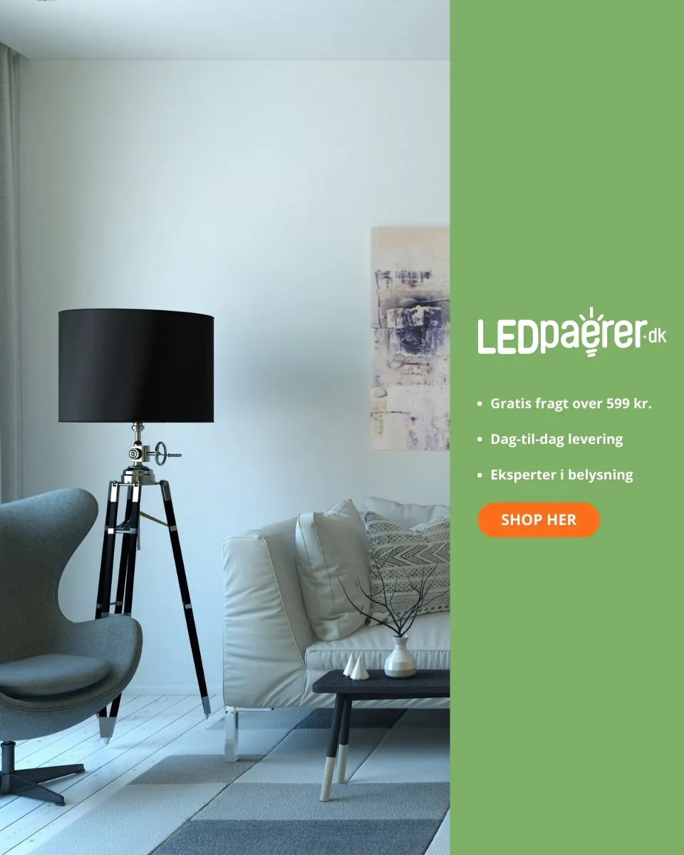 Annoncekreation for LED-pærer i portrætformat