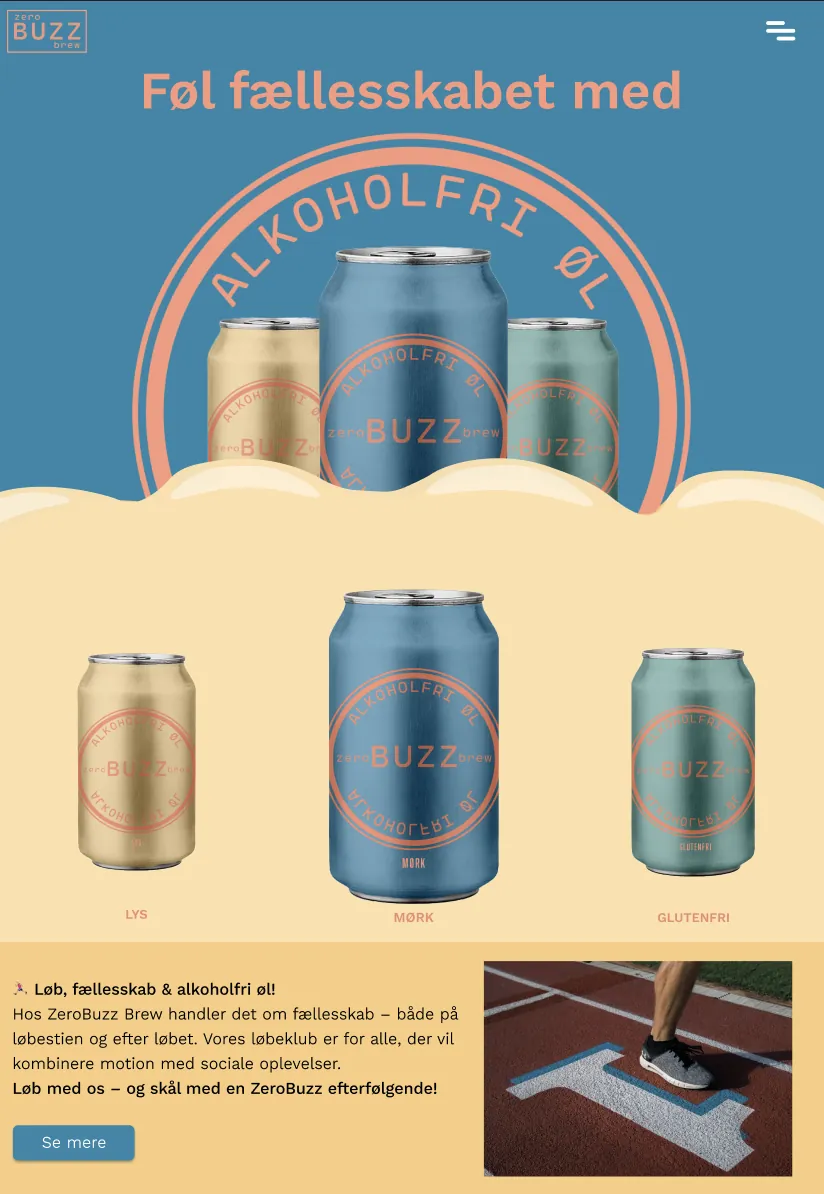 ZeroBuzz Brew – alkoholfri øl, brand og emballage